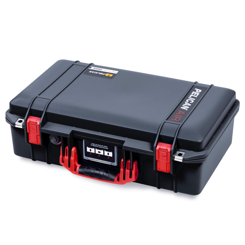 Pelican 1525 Air Case, Black with Red Handle & Latches ColorCase 