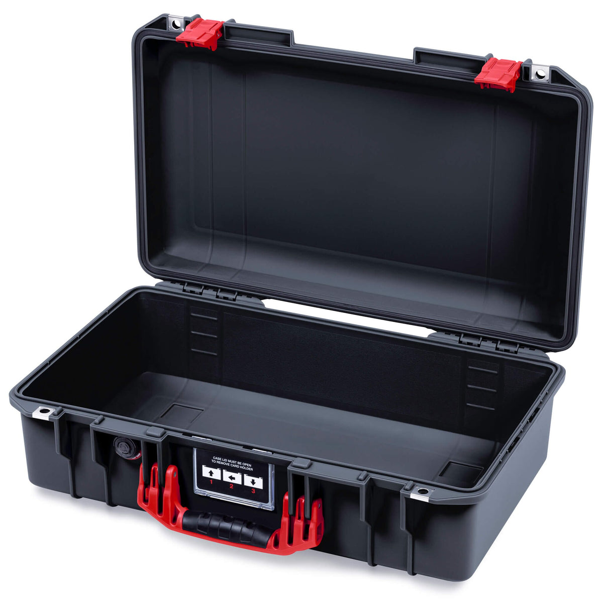 Pelican 1525 Air Case, Black with Red Handle &amp; Latches None (Case Only) ColorCase 015250-0000-110-321