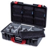 Pelican 1525 Air Case, Black with Red Handle & Latches ColorCase