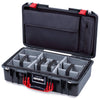 Pelican 1525 Air Case, Black with Red Handle & Latches ColorCase