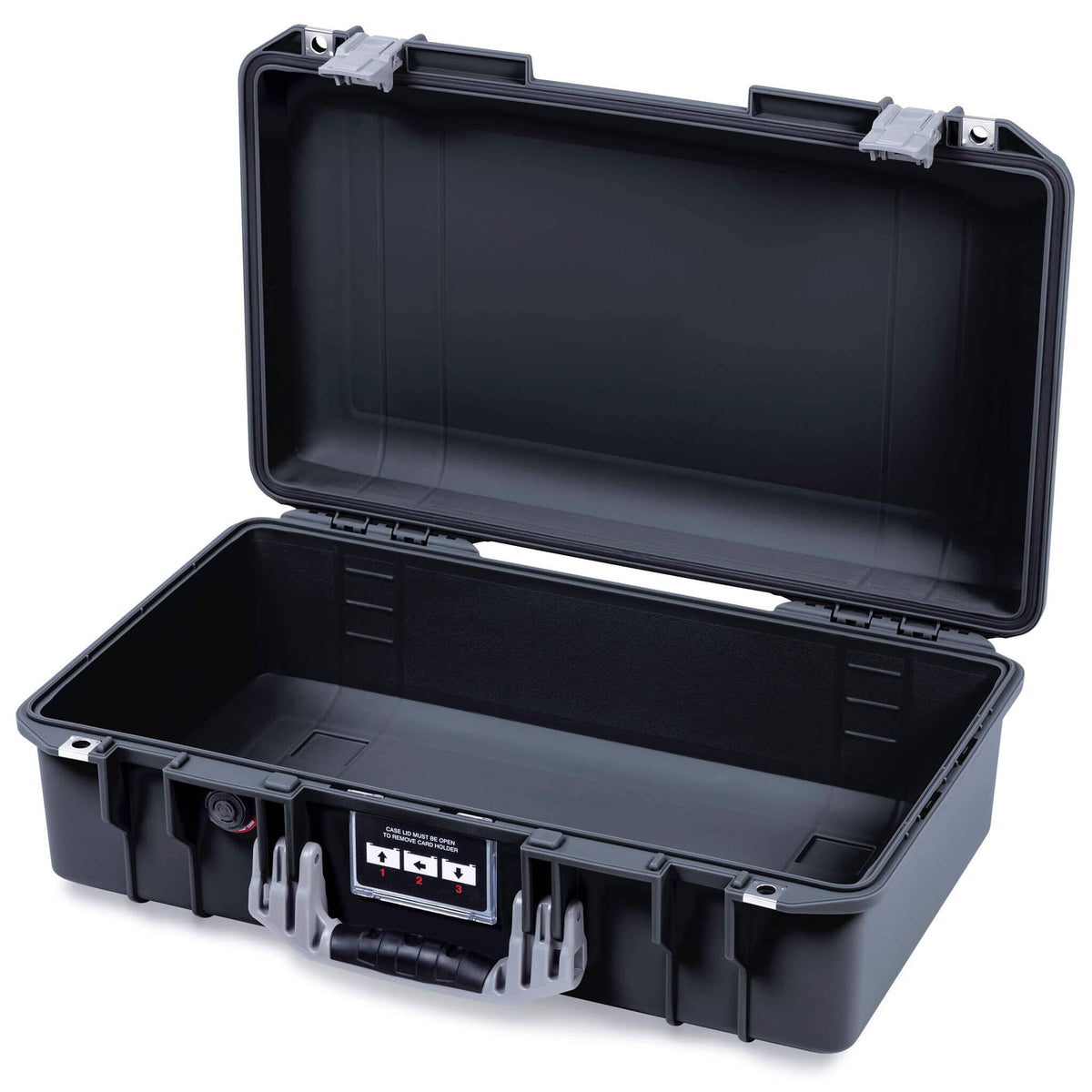 Pelican 1525 Air Case, Black with Silver Handle & Latches None (Case Only) ColorCase 015250-0000-110-181