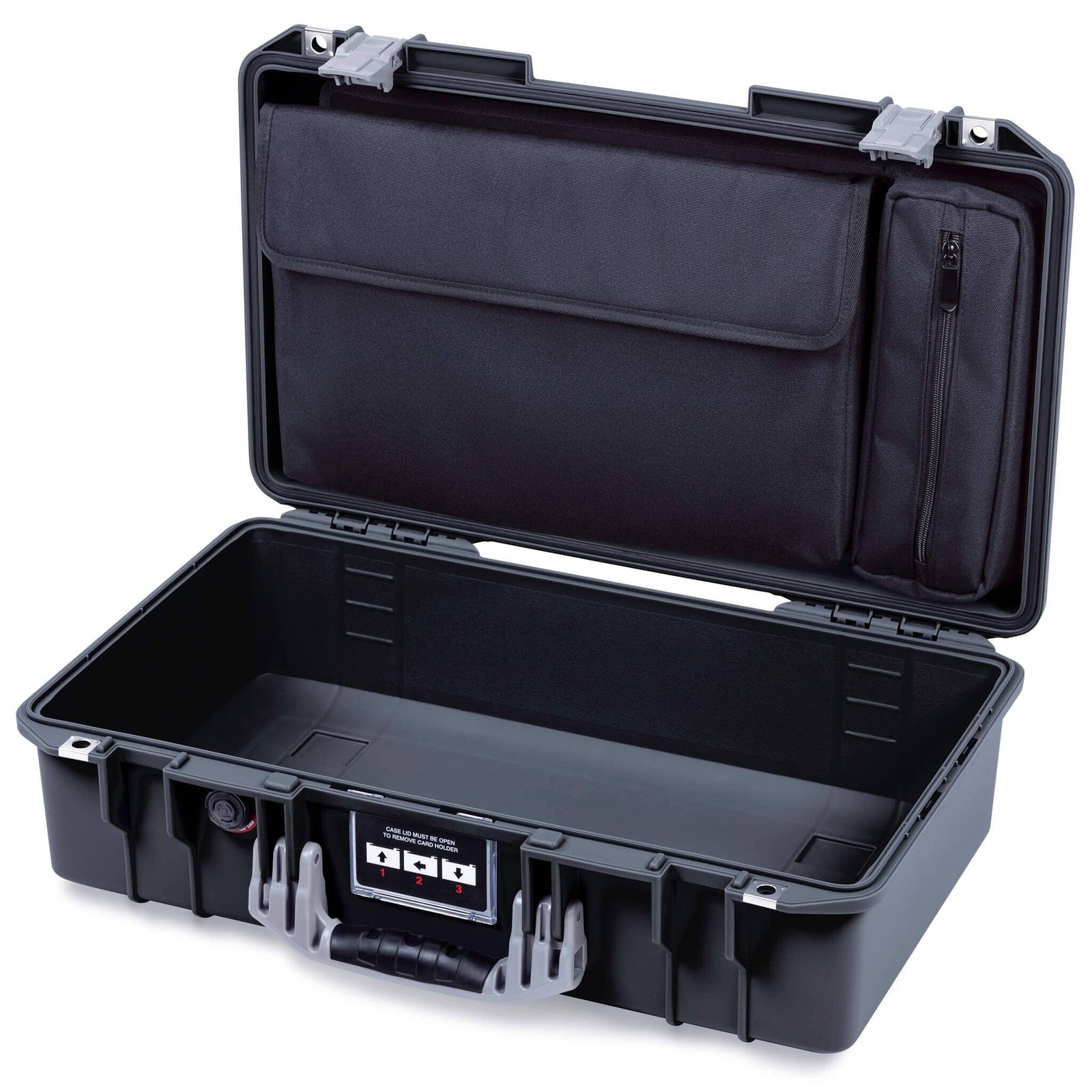 Pelican 1525 Air Case, Black with Silver Handle & Latches ColorCase 