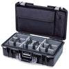 Pelican 1525 Air Case, Black with Silver Handle & Latches ColorCase