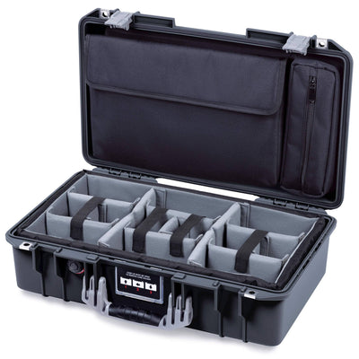 Pelican 1525 Air Case, Black with Silver Handle & Latches ColorCase