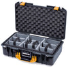 Pelican 1525 Air Case, Black with Yellow Handle & Latches ColorCase