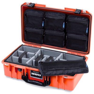 Pelican 1525 Air Case, Orange with Black Handle & Latches ColorCase