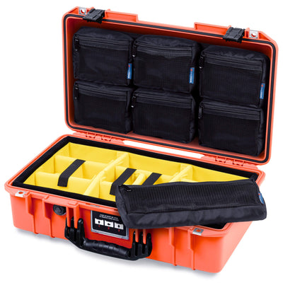 Pelican 1525 Air Case, Orange with Black Handle & Latches ColorCase