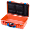 Pelican 1525 Air Case, Orange with Blue Handle & Latches Mesh Lid Organizer Only ColorCase 015250-0100-150-121