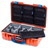 Pelican 1525 Air Case, Orange with Blue Handle & Latches ColorCase