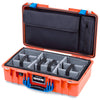Pelican 1525 Air Case, Orange with Blue Handle & Latches ColorCase