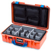 Pelican 1525 Air Case, Orange with Blue Handle & Latches ColorCase
