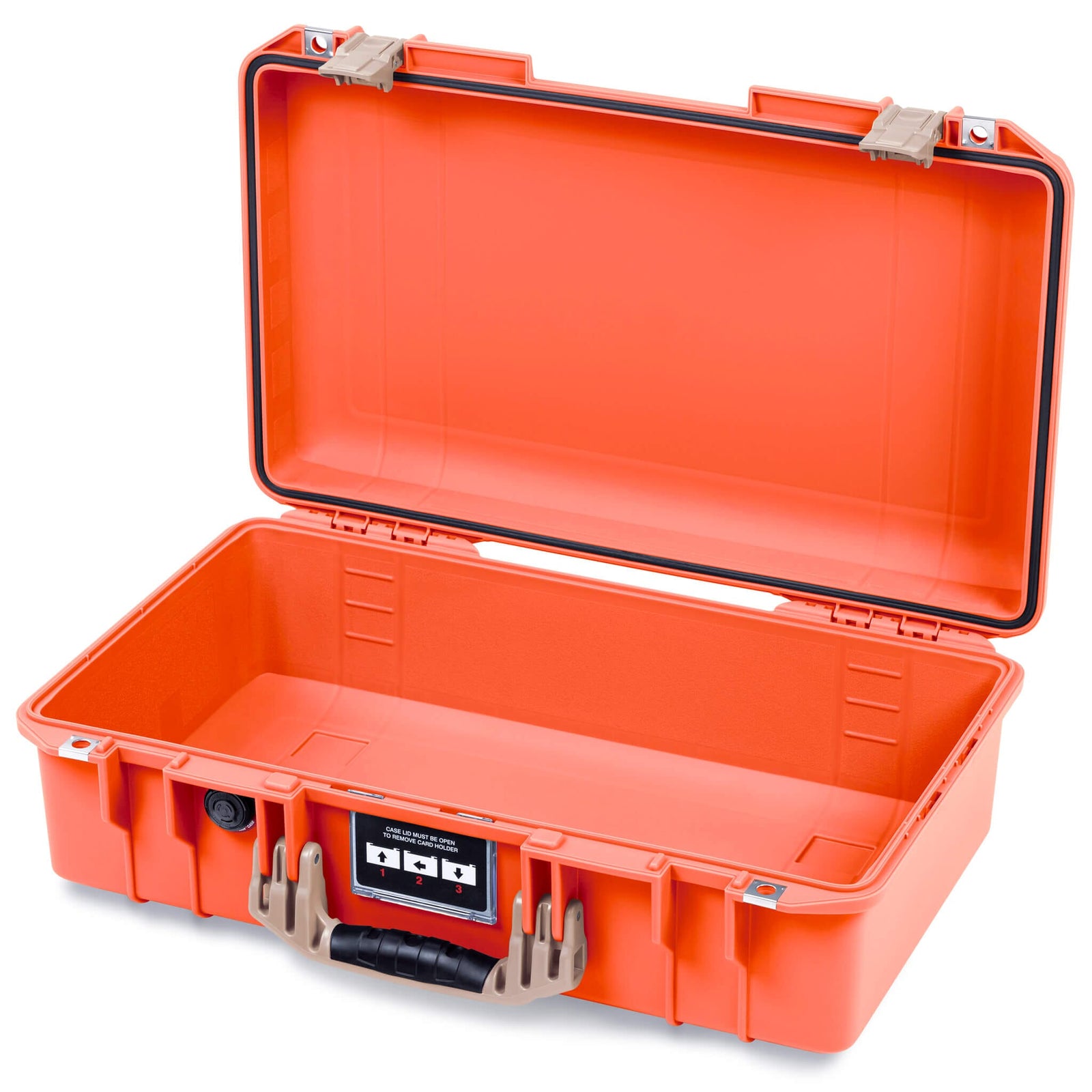 Pelican 1525 Air Case, Orange with Desert Tan Handle & Latches None (Case Only) ColorCase 015250-0000-150-311