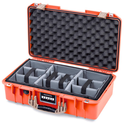 Pelican 1525 Air Case, Orange with Desert Tan Handle & Latches ColorCase
