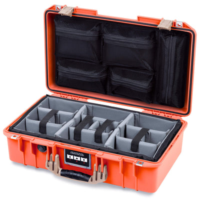 Pelican 1525 Air Case, Orange with Desert Tan Handle & Latches ColorCase