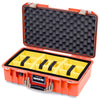 Pelican 1525 Air Case, Orange with Desert Tan Handle & Latches Yellow Padded Microfiber Dividers with Convolute Lid Foam ColorCase 015250-0010-150-311