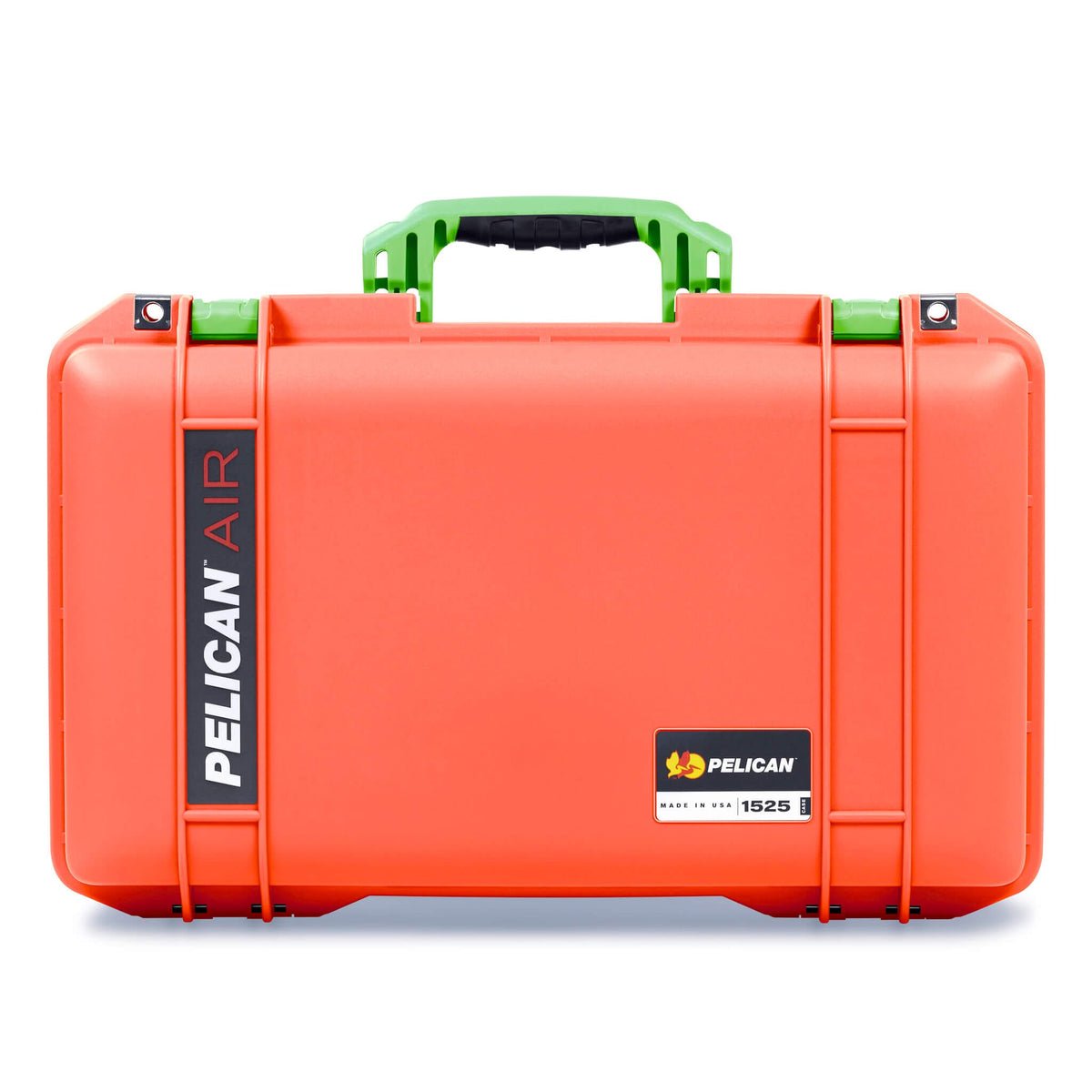Pelican 1525 Air Case, Orange with Lime Green Handle &amp; Latches ColorCase 