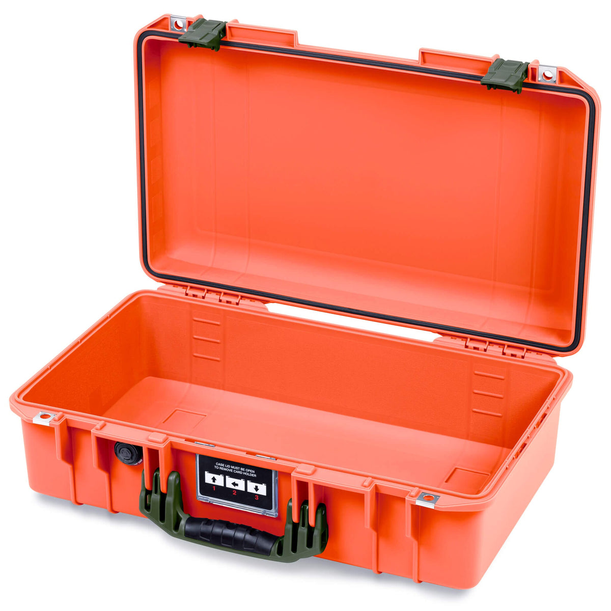 Pelican 1525 Air Case, Orange with OD Green Handle &amp; Latches None (Case Only) ColorCase 015250-0000-150-131