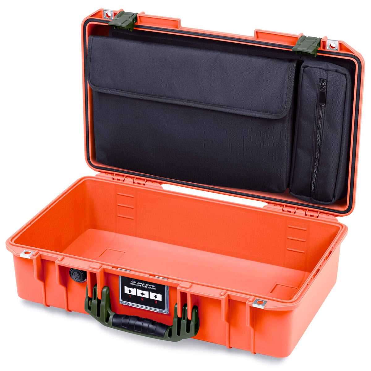 Pelican 1525 Air Case, Orange with OD Green Handle &amp; Latches ColorCase 