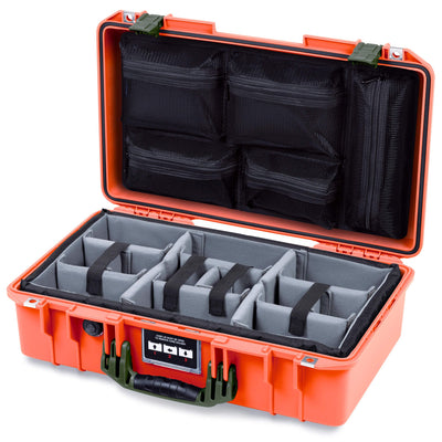 Pelican 1525 Air Case, Orange with OD Green Handle & Latches ColorCase