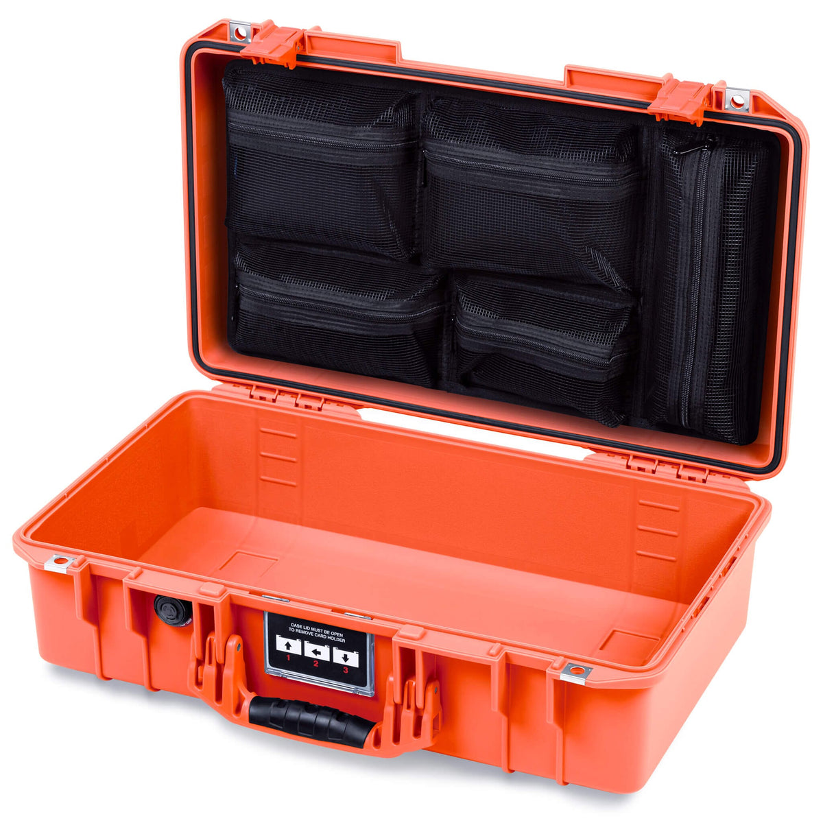 Pelican 1525 Air Case, Orange Mesh Lid Organizer Only ColorCase 015250-0100-150-151