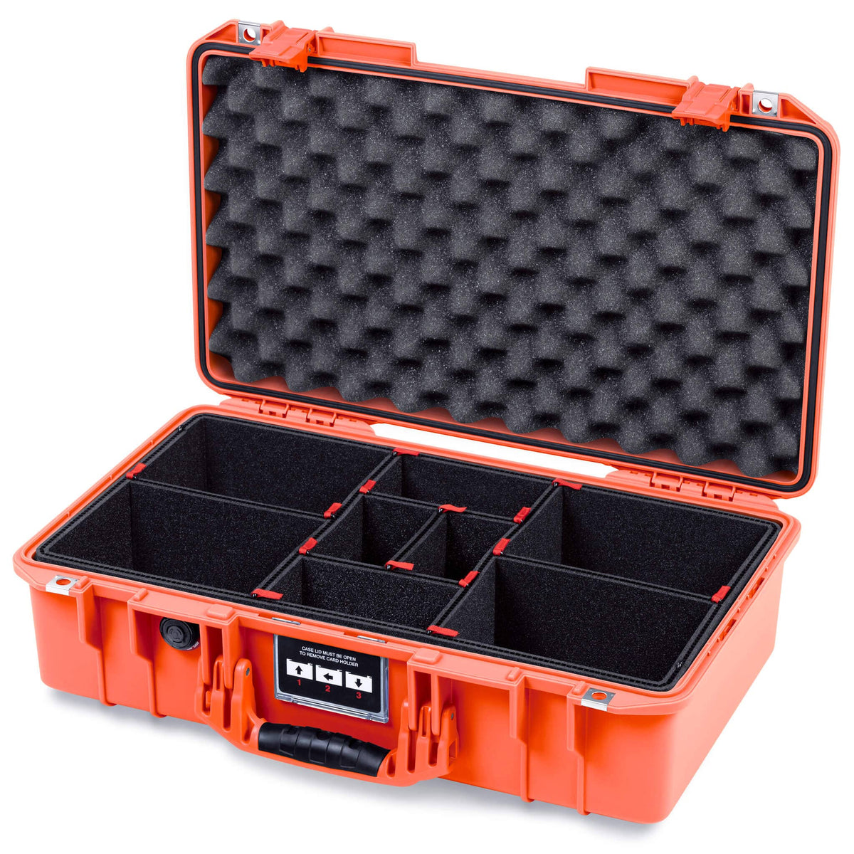Pelican 1525 Air Case, Orange TrekPak Divider System with Convolute Lid Foam ColorCase 015250-0020-150-151