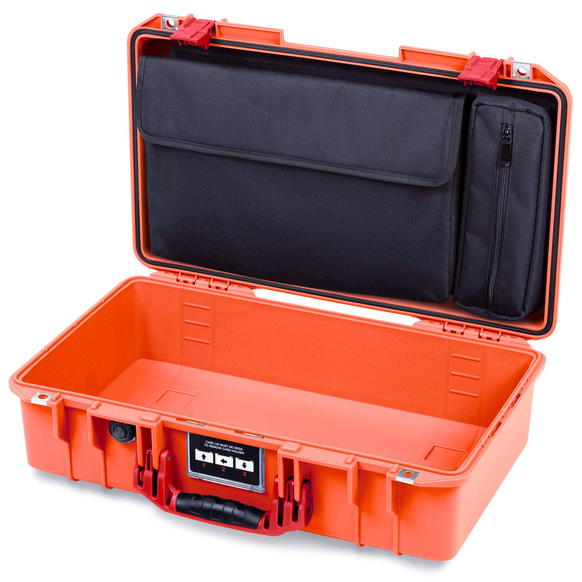 Pelican 1525 Air Case, Orange with Red Handle &amp; Latches ColorCase 