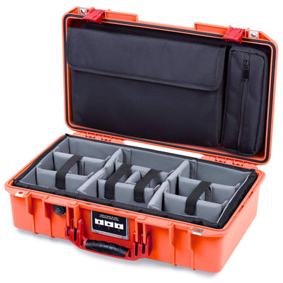 Pelican 1525 Air Case, Orange with Red Handle & Latches ColorCase