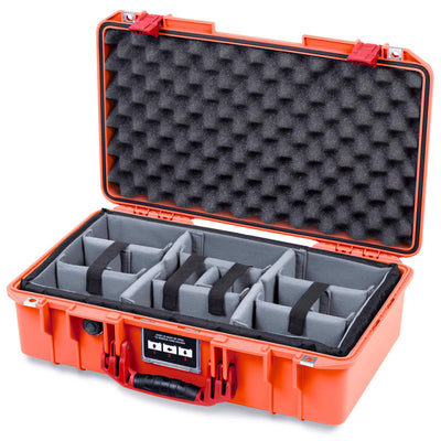 Pelican 1525 Air Case, Orange with Red Handle & Latches ColorCase