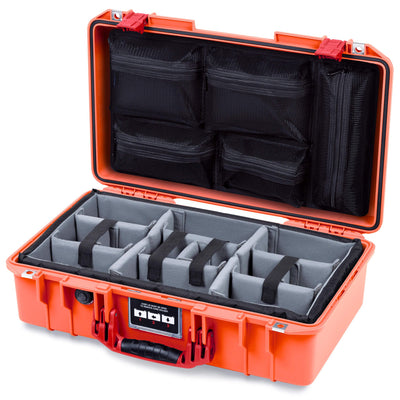 Pelican 1525 Air Case, Orange with Red Handle & Latches ColorCase