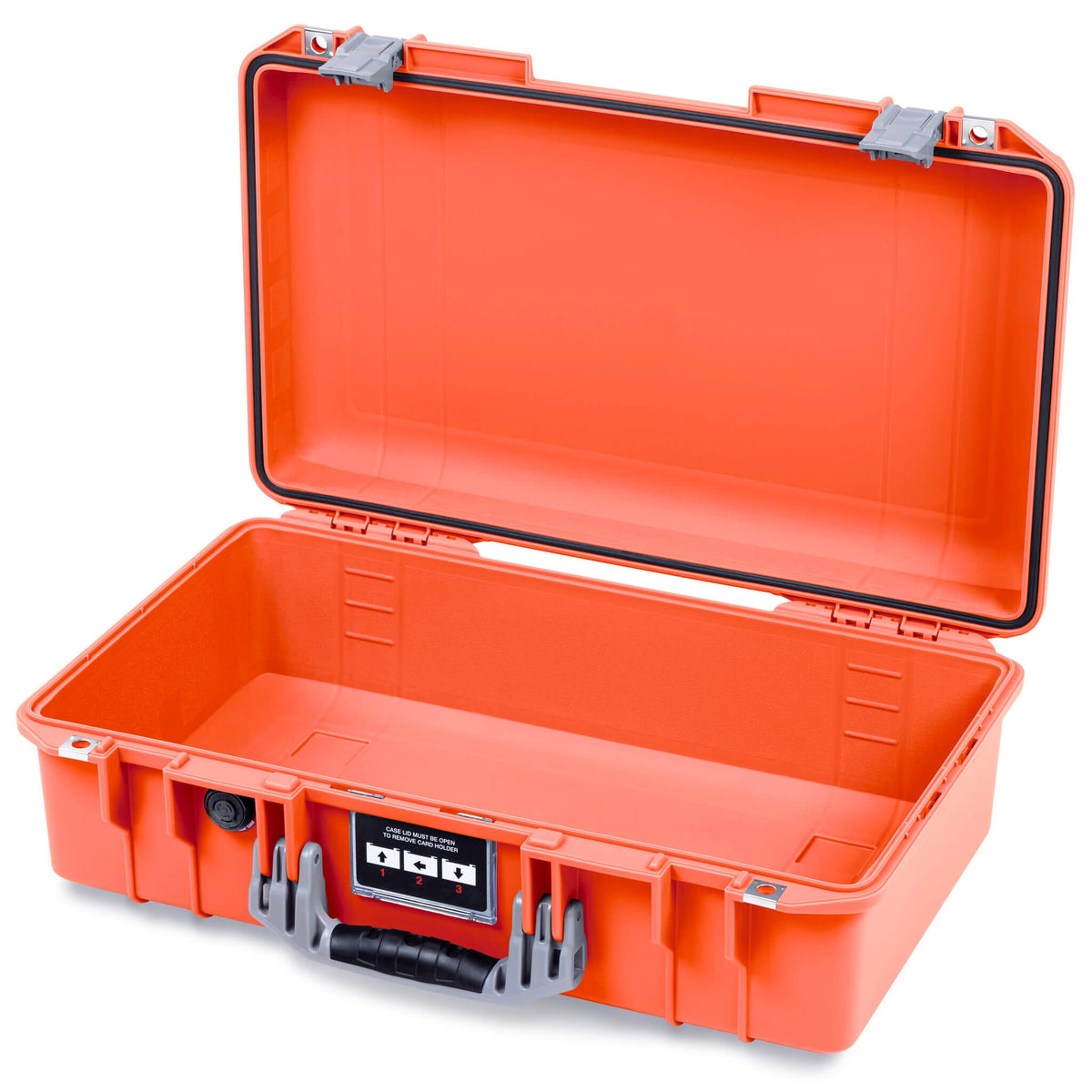 Pelican 1525 Air Case, Orange with Silver Handle &amp; Latches None (Case Only) ColorCase 015250-0000-150-181