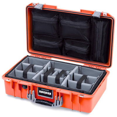 Pelican 1525 Air Case, Orange with Silver Handle & Latches ColorCase