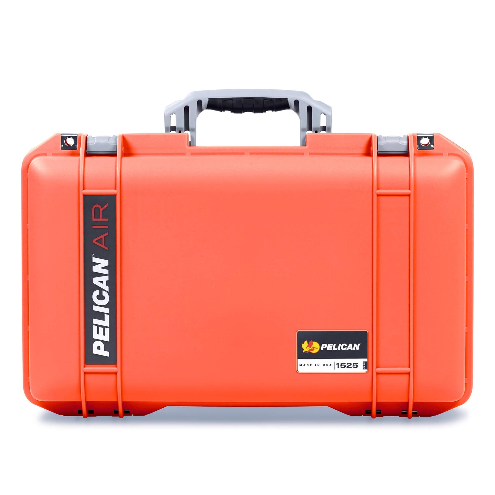 Pelican 1525 Air Case, Orange with Silver Handle & Latches ColorCase 