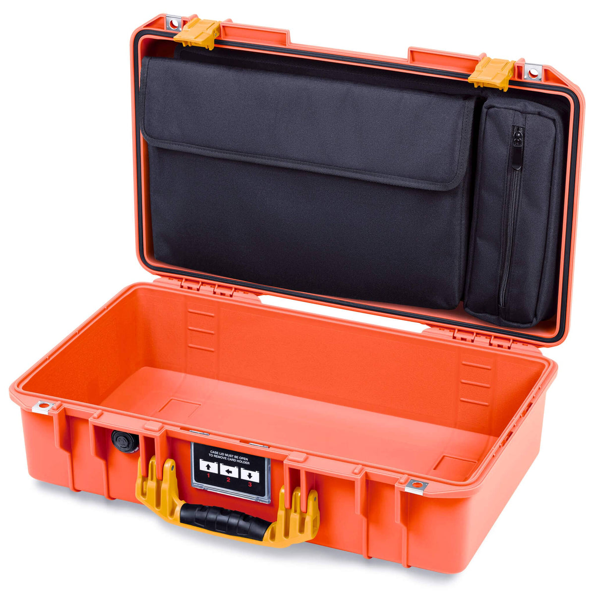 Pelican 1525 Air Case, Orange with Yellow Handle &amp; Latches ColorCase 