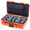 Pelican 1525 Air Case, Orange with Yellow Handle & Latches ColorCase