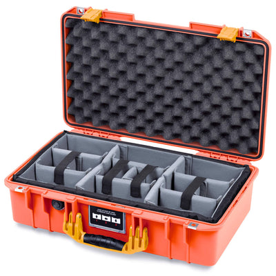 Pelican 1525 Air Case, Orange with Yellow Handle & Latches ColorCase