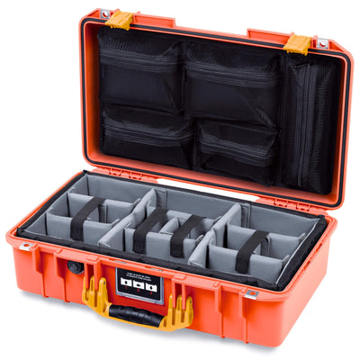 Pelican 1525 Air Case, Orange with Yellow Handle & Latches ColorCase