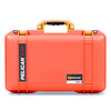 Pelican 1525 Air Case, Orange with Yellow Handle & Latches ColorCase