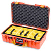 Pelican 1525 Air Case, Orange with Yellow Handle & Latches Yellow Padded Microfiber Dividers with Convolute Lid Foam ColorCase 015250-0010-150-241