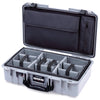 Pelican 1525 Air Case, Silver with Black Handle & Latches ColorCase