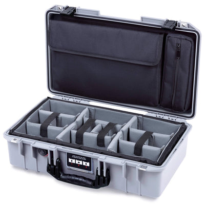 Pelican 1525 Air Case, Silver with Black Handle & Latches ColorCase