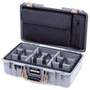 Pelican 1525 Air Case, Silver with Desert Tan Handle & Latches ColorCase