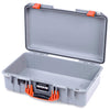Pelican 1525 Air Case, Silver with Orange Handle & Latches None (Case Only) ColorCase 015250-0000-180-151