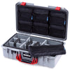 Pelican 1525 Air Case, Silver with Red Handle & Latches ColorCase