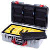 Pelican 1525 Air Case, Silver with Red Handle & Latches ColorCase