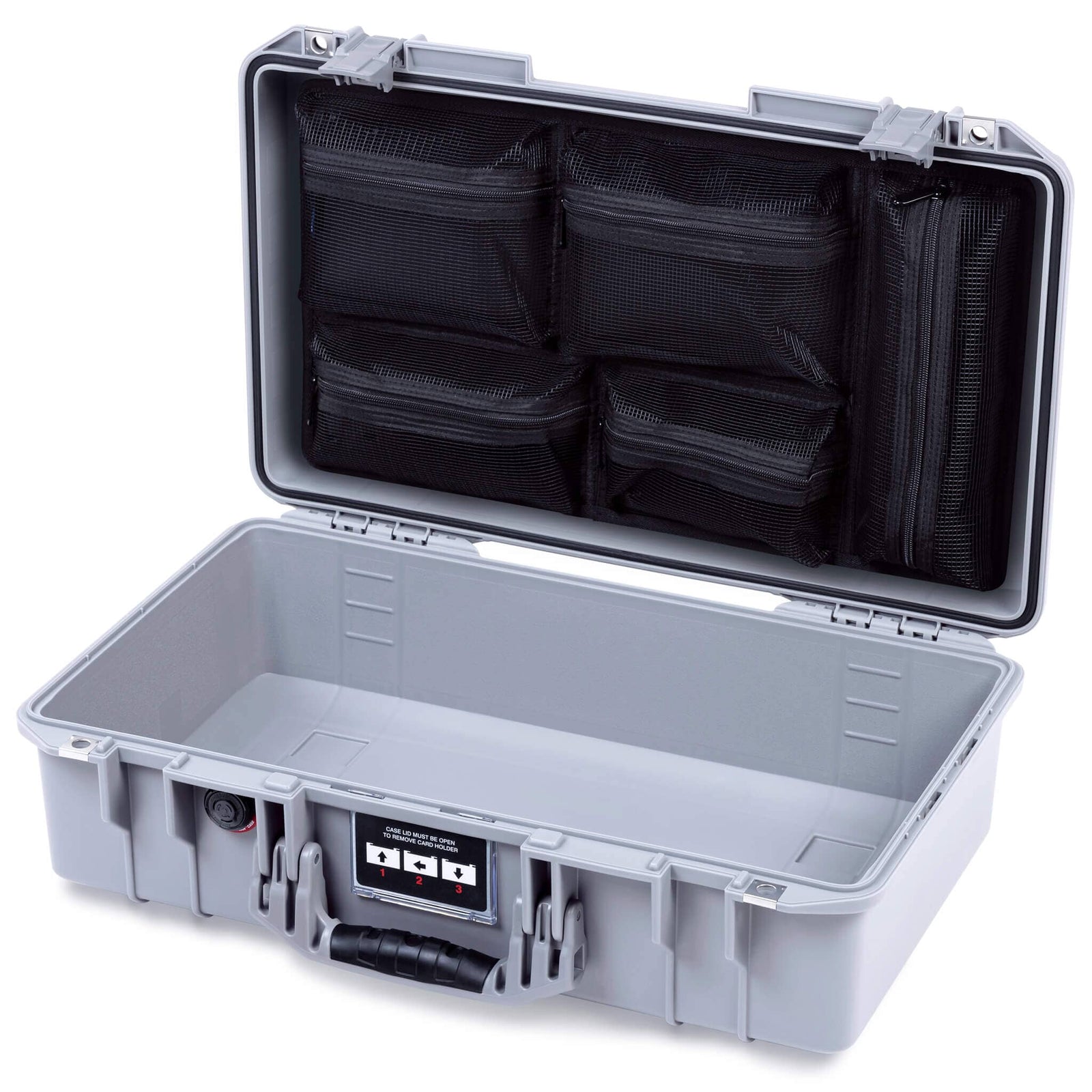 Pelican 1525 Air Case, Silver Mesh Lid Organizer Only ColorCase 015250-0100-180-181