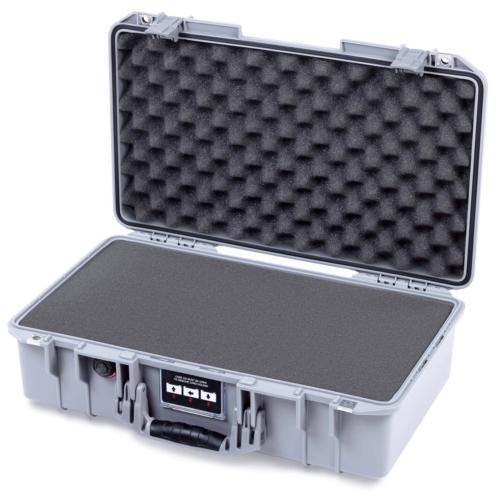 Pelican 1525 Air Case, Silver Pick & Pluck Foam with Convolute Lid Foam ColorCase 015250-0001-180-181