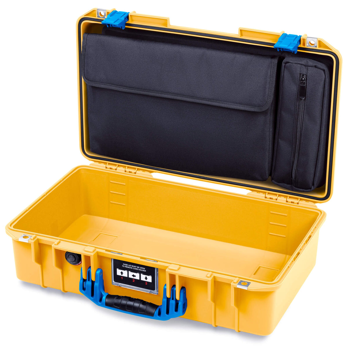 Pelican 1525 Air Case, Yellow with Blue Handle &amp; Latches ColorCase 
