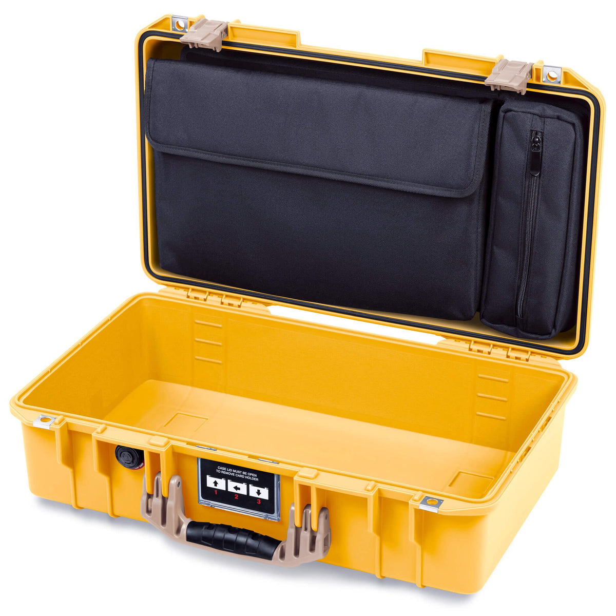 Pelican 1525 Air Case, Yellow with Desert Tan Handle &amp; Latches ColorCase 