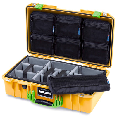 Pelican 1525 Air Case, Yellow with Lime Green Handle & Latches ColorCase