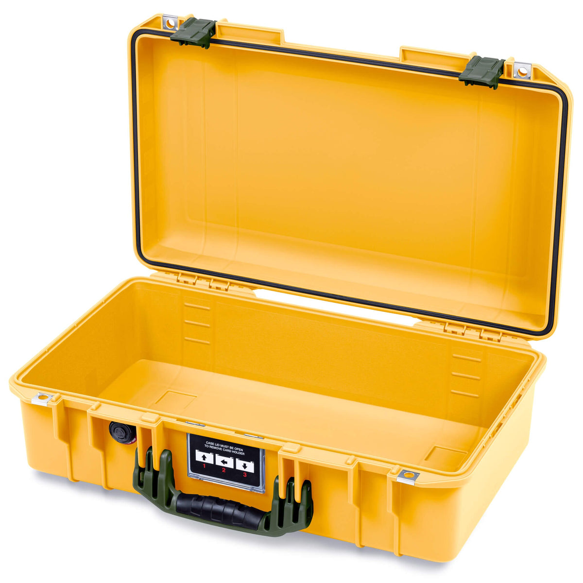 Pelican 1525 Air Case, Yellow with OD Green Handle &amp; Latches None (Case Only) ColorCase 015250-0000-240-131